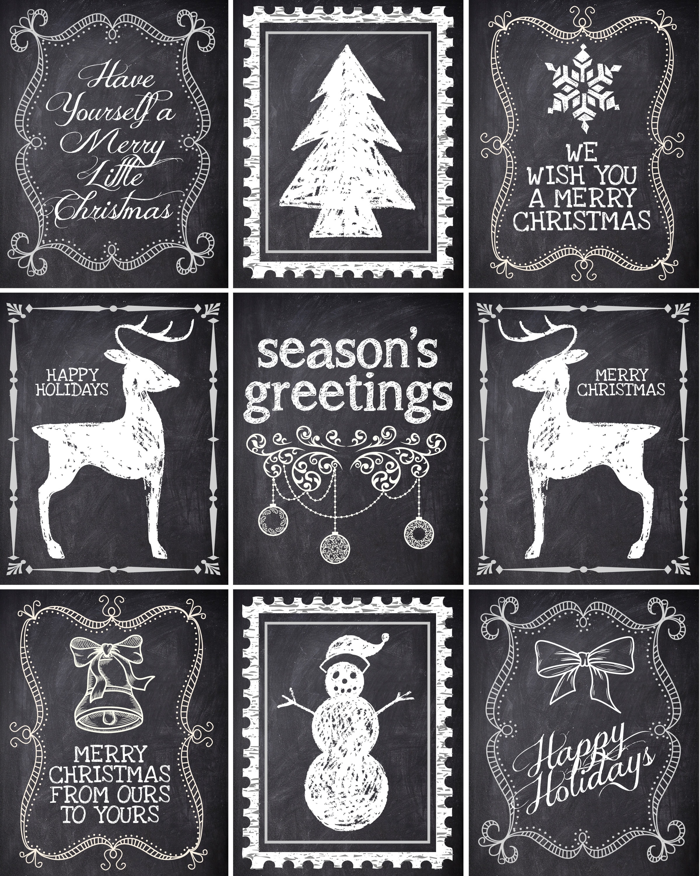 Christmas Chalkboard Labels free Printable How To Nest For Less 