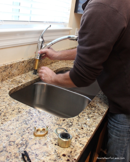 How To Install A Kitchen Faucet, How To Replace Kitchen Faucet In Granite Countertop