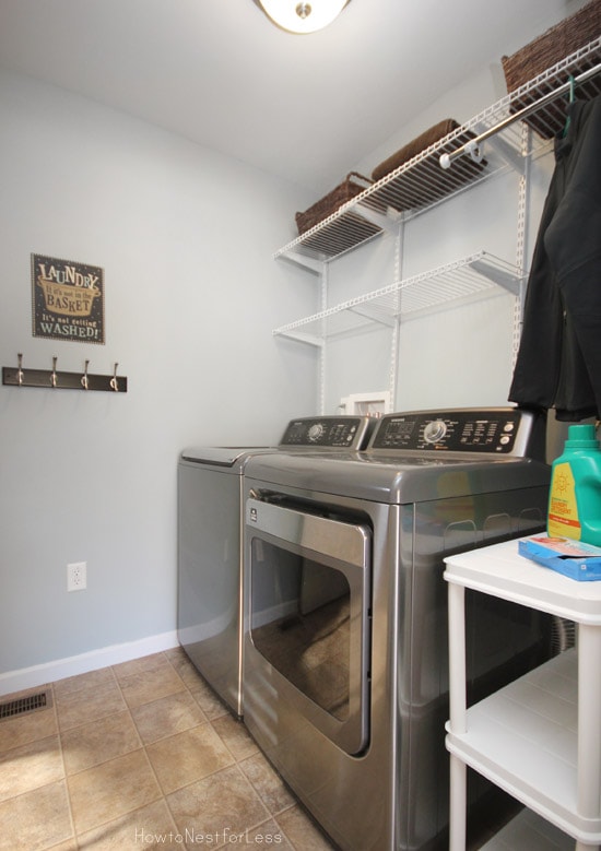 blue laundry room makeover