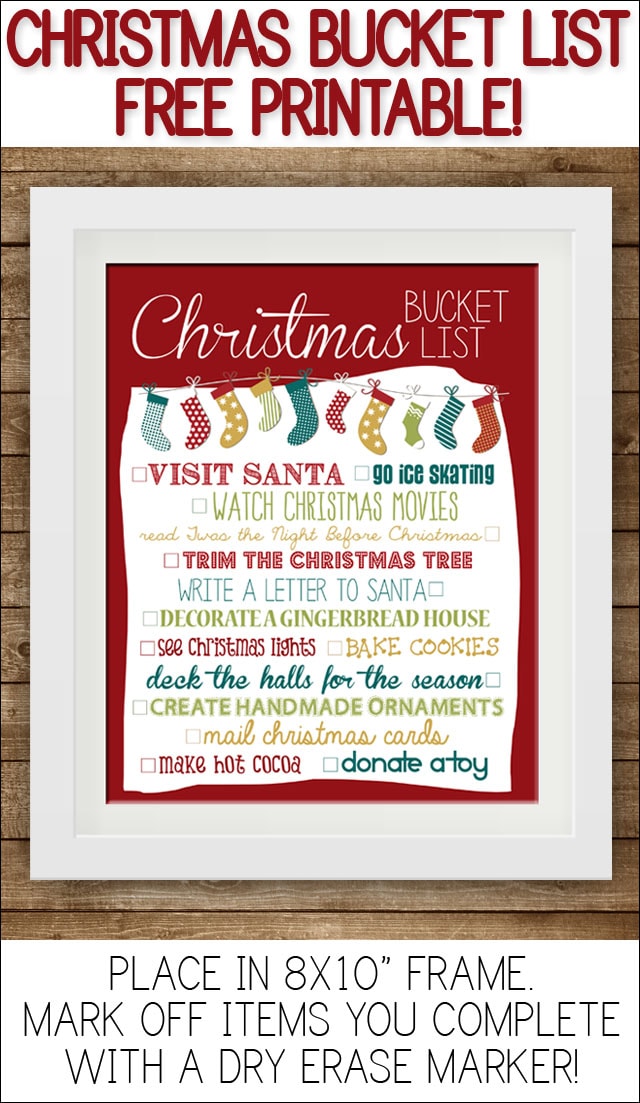 Christmas Bucket List 2013 {free printable} How to Nest for Less™