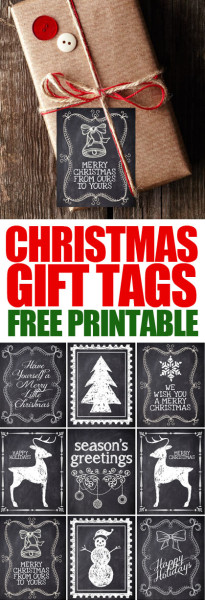 Christmas Chalkboard Labels {free printable} - How to Nest for Less™