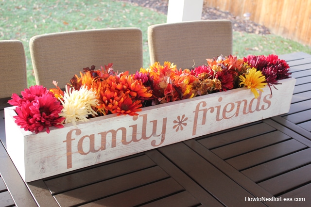 fall table trough centerpiece