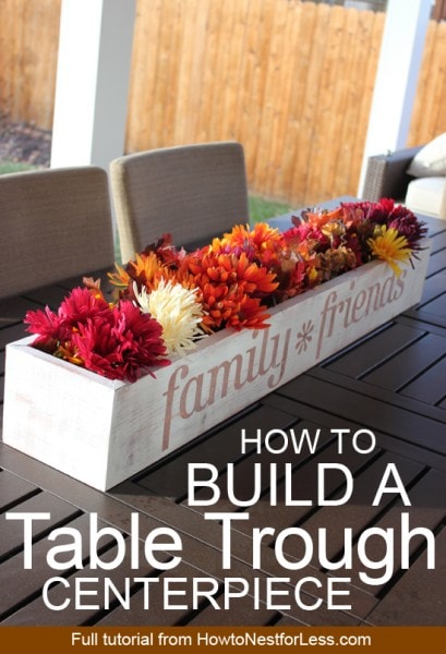 how to build a table trough centerpiece