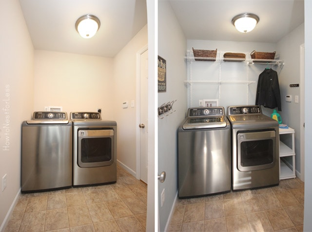 laundry room makeover before after