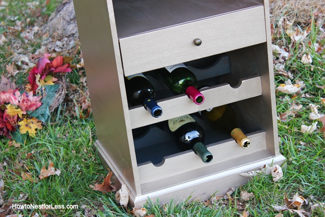 painted gold wine cabinet