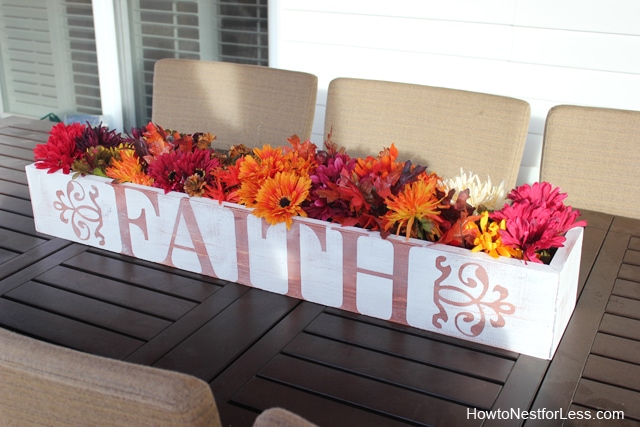 table trough fall centerpiece