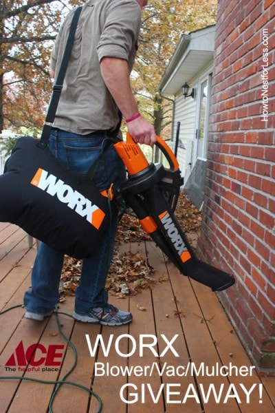 worx trivac blower vac mulcher GIVEAWAY