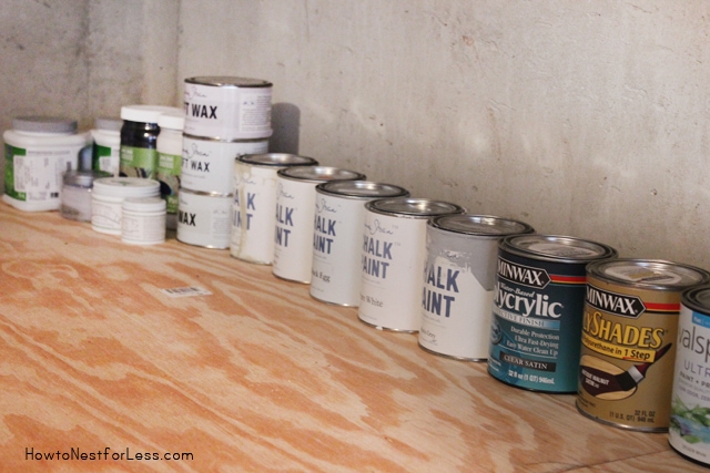 basement paint storage