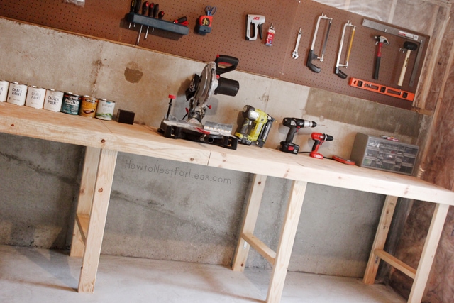 basement work shop bench