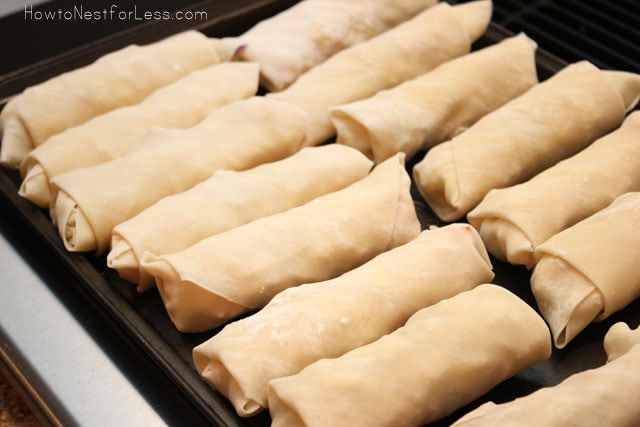 chicken bacon eggrolls