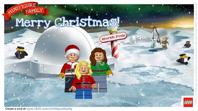 LEGO minifigure holiday card