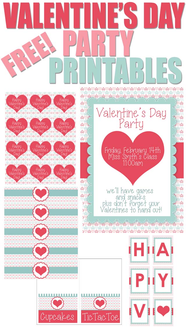 Valentine's Day Party FREE Printables - How to Nest for Less™