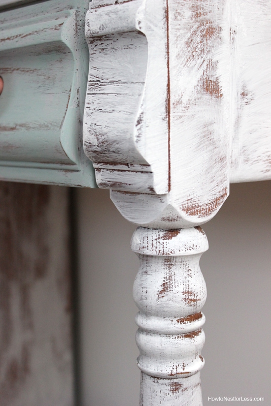 Distressed Chalk Paint Desk Makeover - How to Nest for Less™