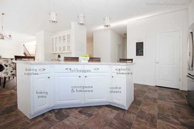 kitchen cabinet organized