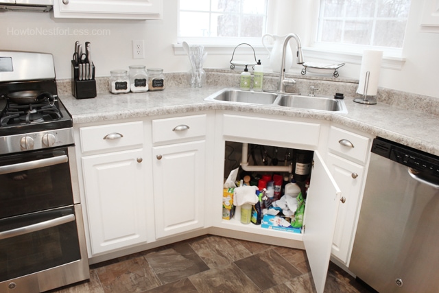 How to Organize Under the Kitchen Sink