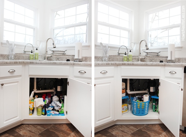 under kitchen sink organization