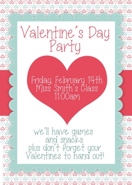 Valentine's Day Printable Invitations 4