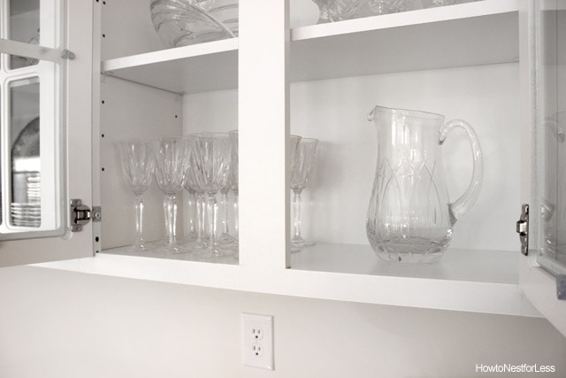 butlers pantry glass cabinets