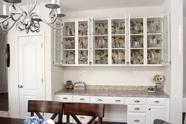 fabric lined butlers pantry