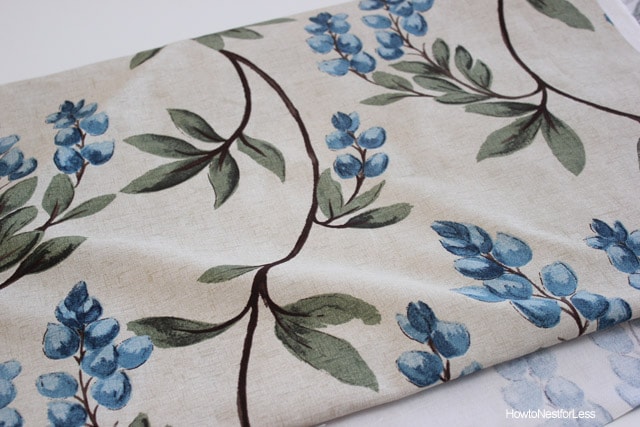 hancock fabrics blue flowered vine