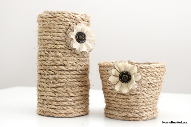 rope vase centerpiece