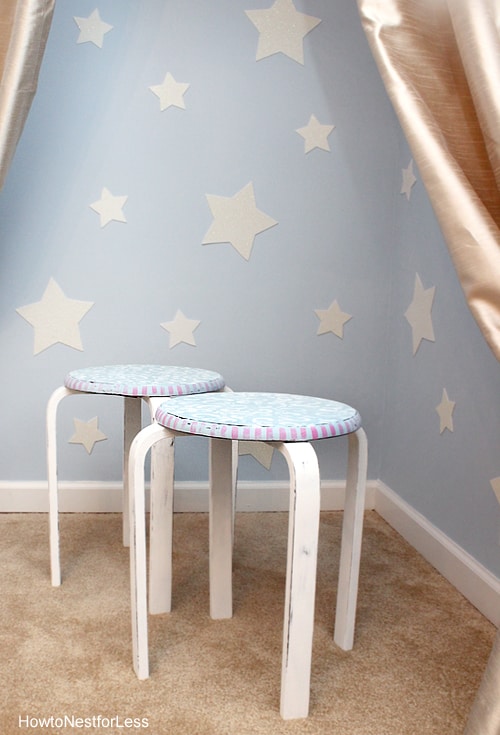 stenciled stools for kids