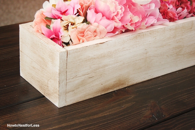 wood planter centerpiece