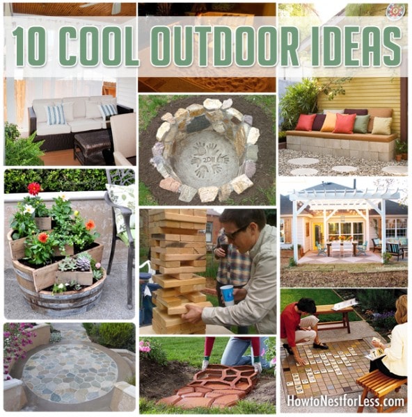 10 cool outdoor ideas graphic.