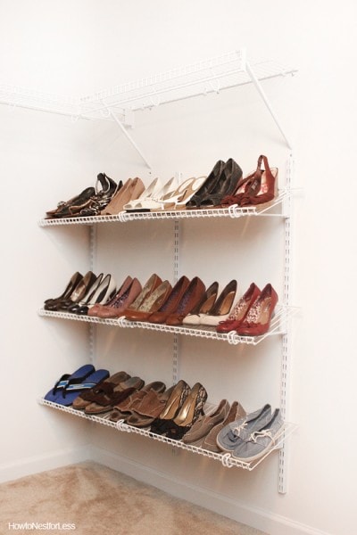 closet shoe organization makeover