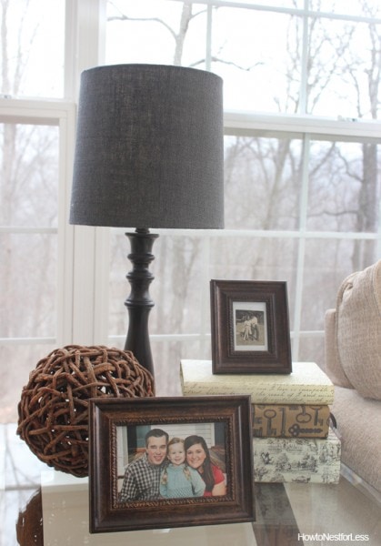 family room end table decor