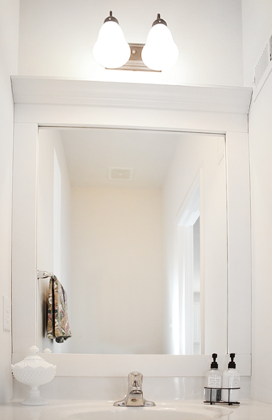 how to frame out a bathroom mirror How to Nest for Less™