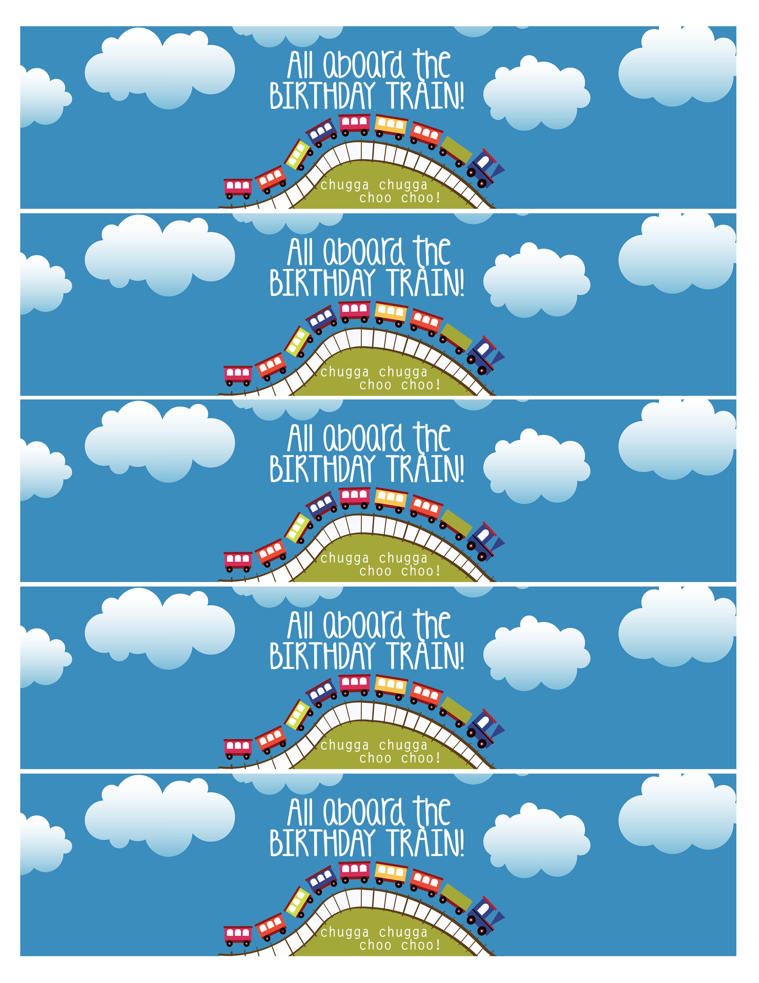 Train Party Favor Tags: Printable Train Party Favor Tags - A Touch of LA