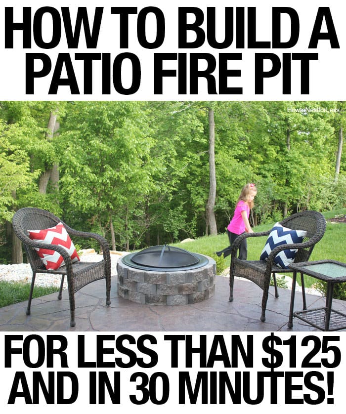 How to build a patio fire pit poster.