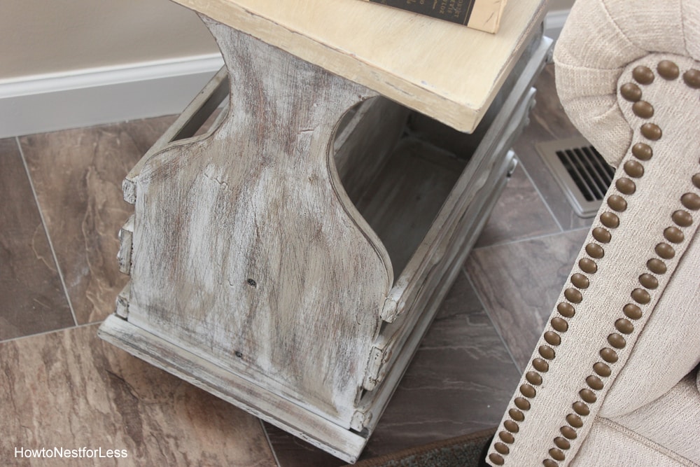 hearth room end table makeover