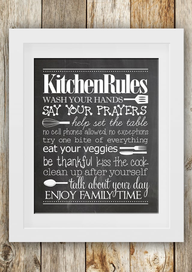 Kitchen Rules free printable - How to Nest for Less™