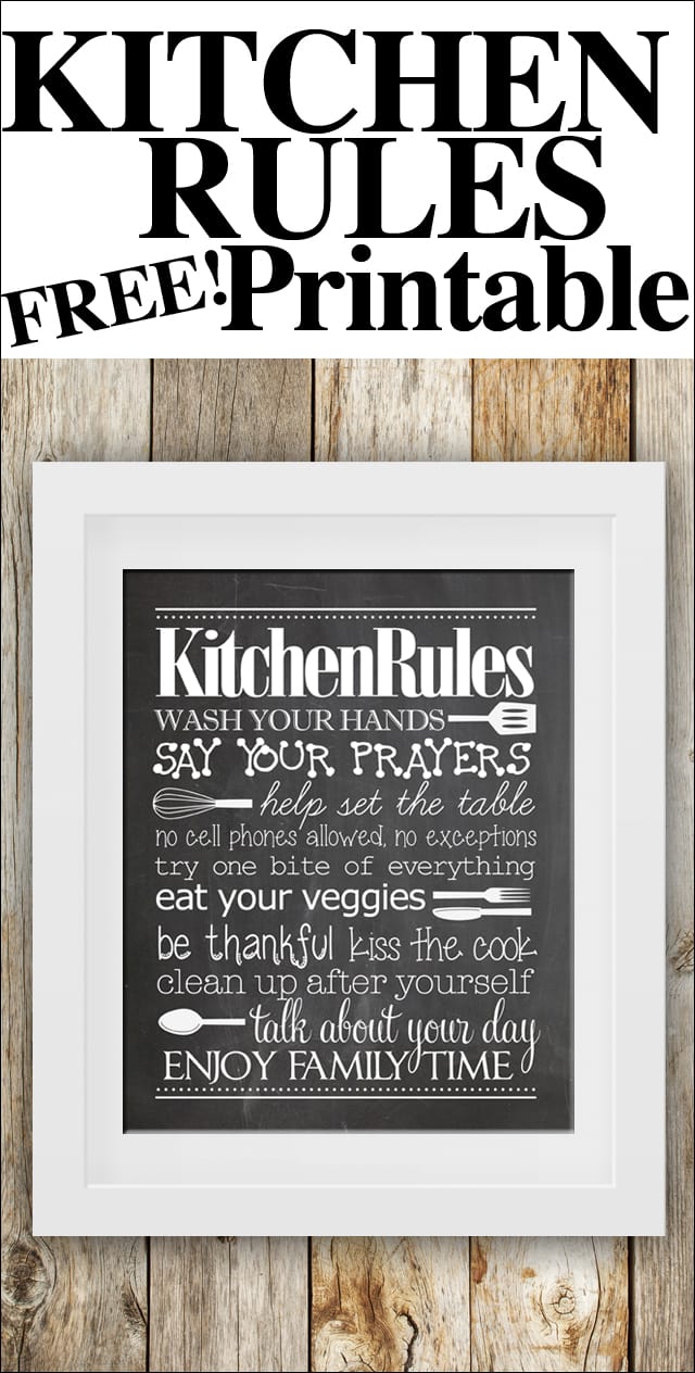 Kitchen Rules {free printable} - How to Nest for Less™