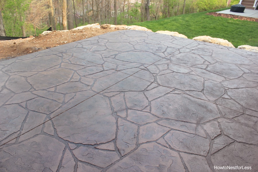 Diy Fire Pit How To Build A Patio, Fire Pit On Stamped Concrete
