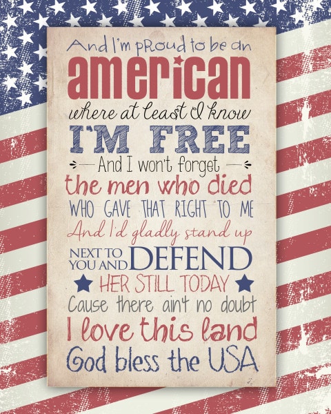 God Bless the USA Free Printable How to Nest for Less™