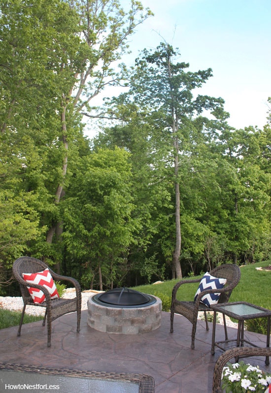 backyard patio firepit