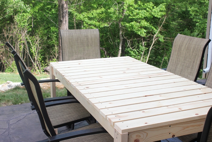 building a patio table