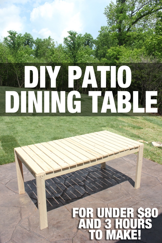 how to build a patio dining table