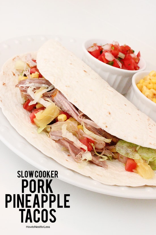 slow cooker pork pineapple tacos