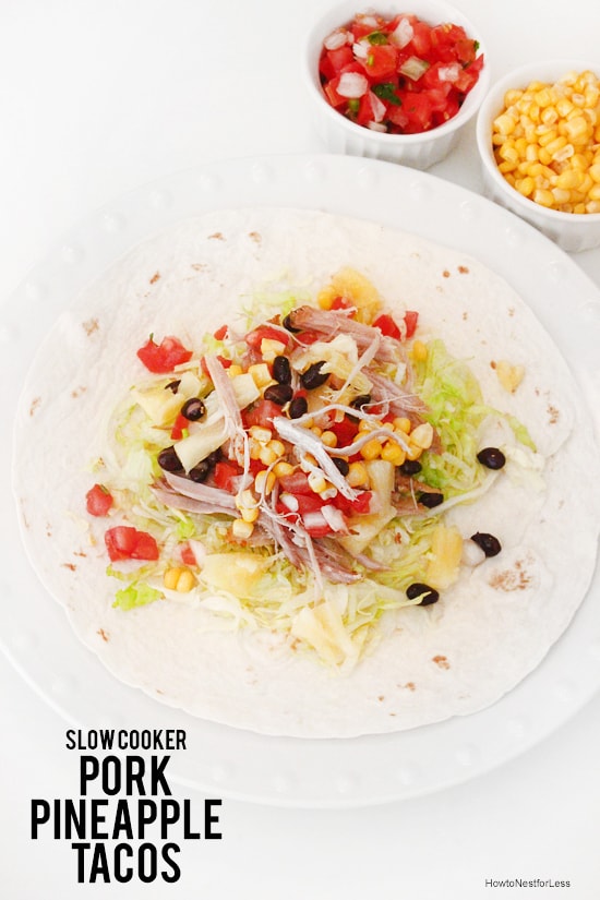 slow cooker pork pineapple tacos