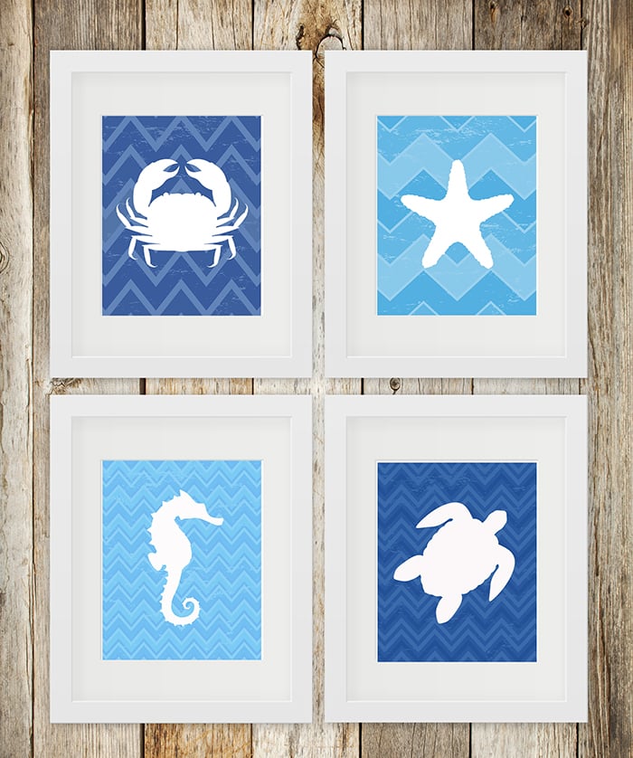 beach creatures free printables