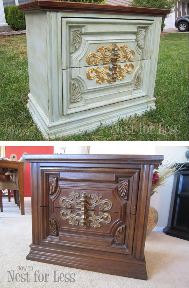 chalk paint table before and after