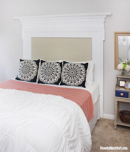 guest bedroom makeover DIY headboard