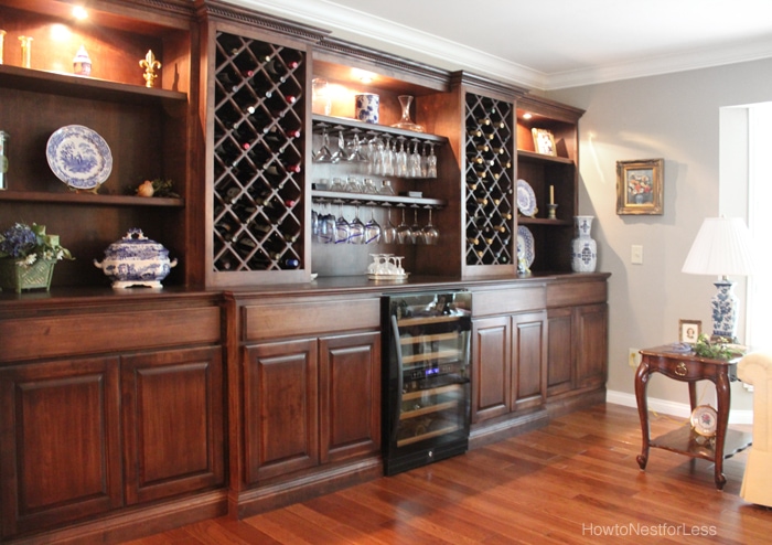 Living Room Wine Cabinet Built Ins