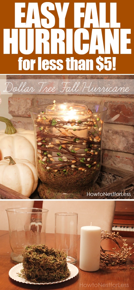 5 Minute Fall Hurricane Centerpiece {on the cheap} - How 