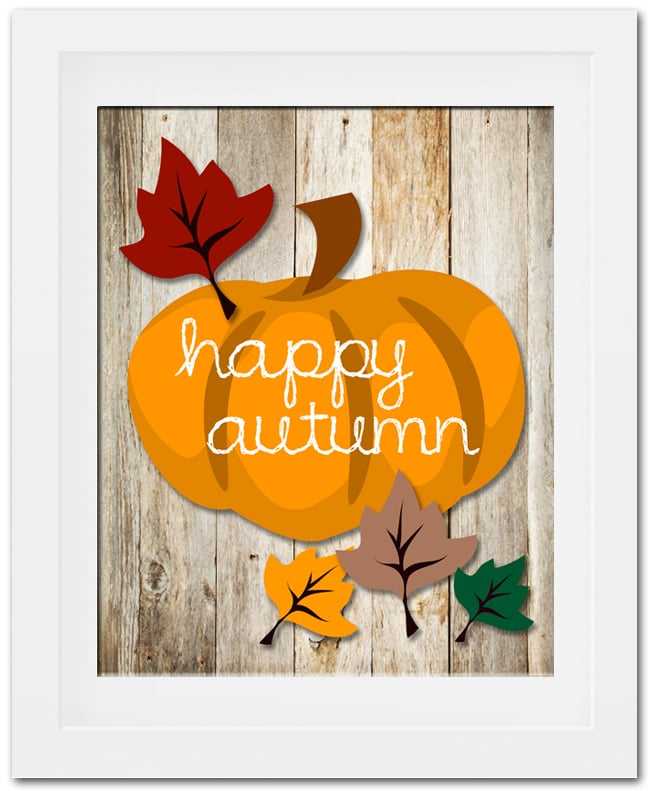 free fall pumpkin printable