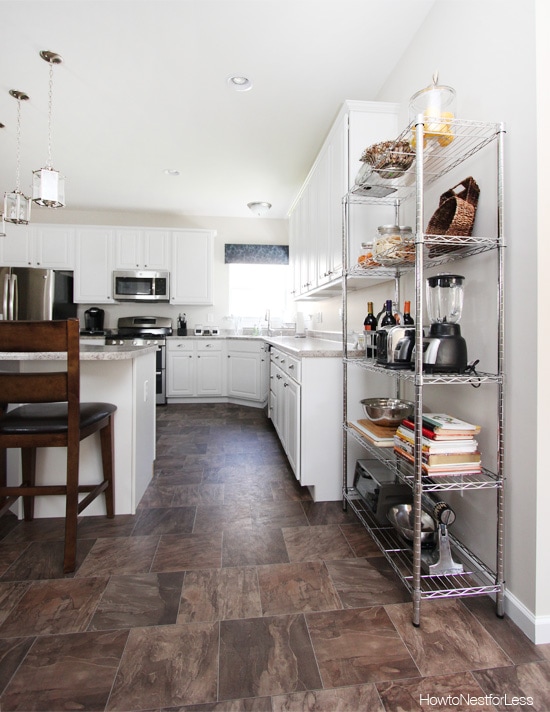 kitchen industrial shelving